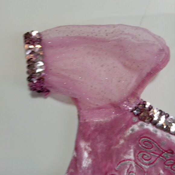 Kloz for Kids Pink Velour Fairy Princess Tutu Dress Size 5 Sequin Sparkle - Picture 8 of 13